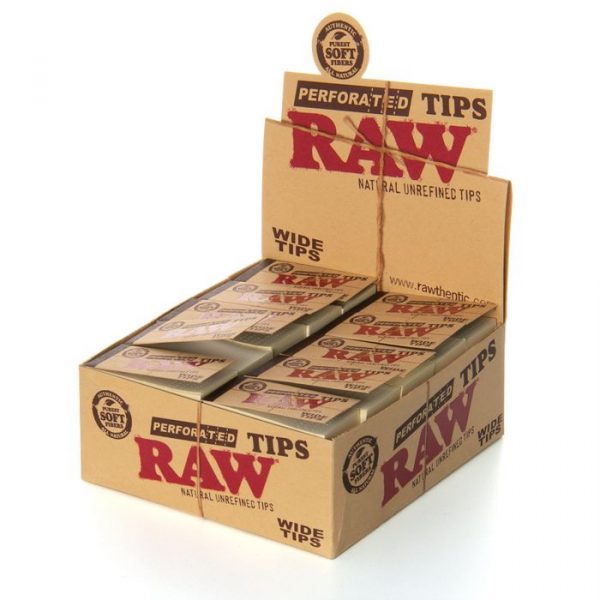 raw perforated tips wide tips front side box