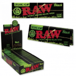 raw black organic hemp papers